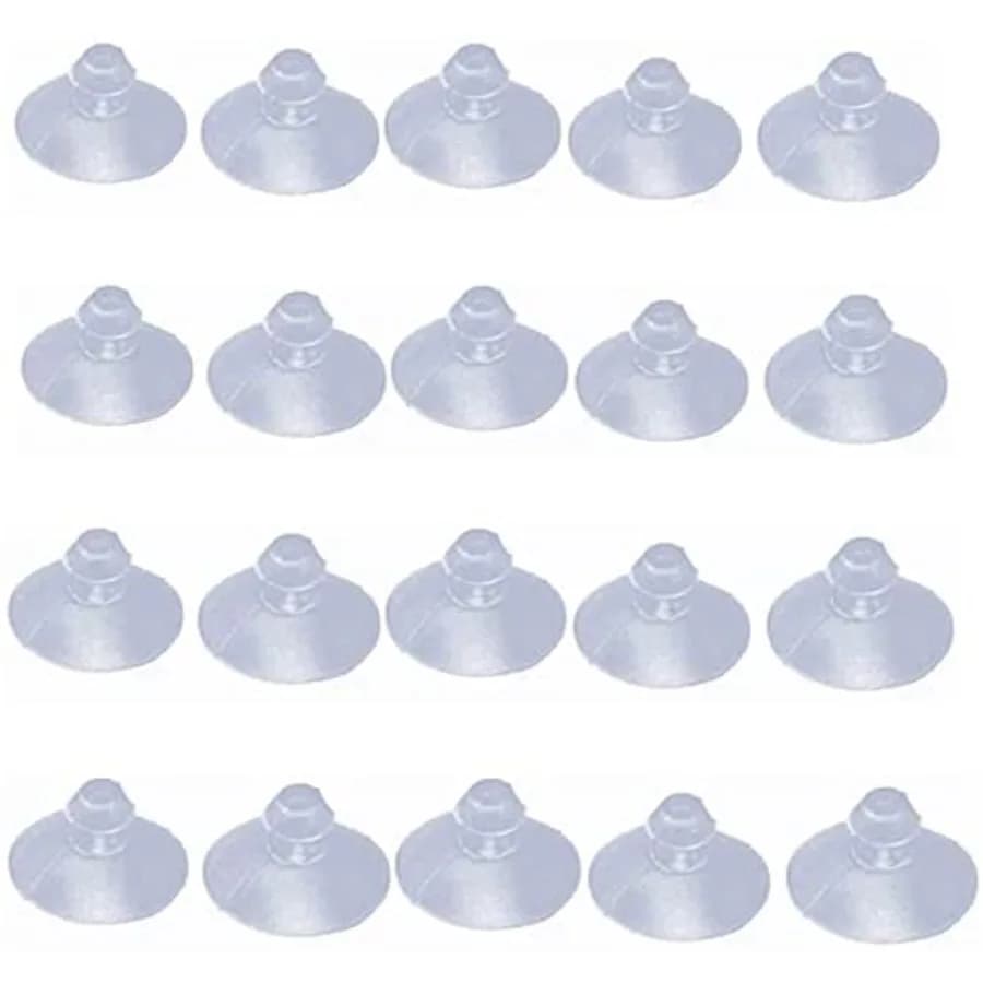 18mm/0.7" Furniture Desk Glass Transparent Anti-Collision Suction Cups Sucker Hanger Pads for Glass Plastic Without Hooks, Pack