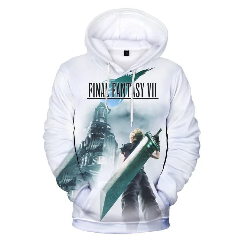 2023 New Anime Game felpe con cappuccio Final Fantasy VII Cosplay felpa con cappuccio stampata in 3D Hip Hop Pullover Sport felpe con cappuccio Casual