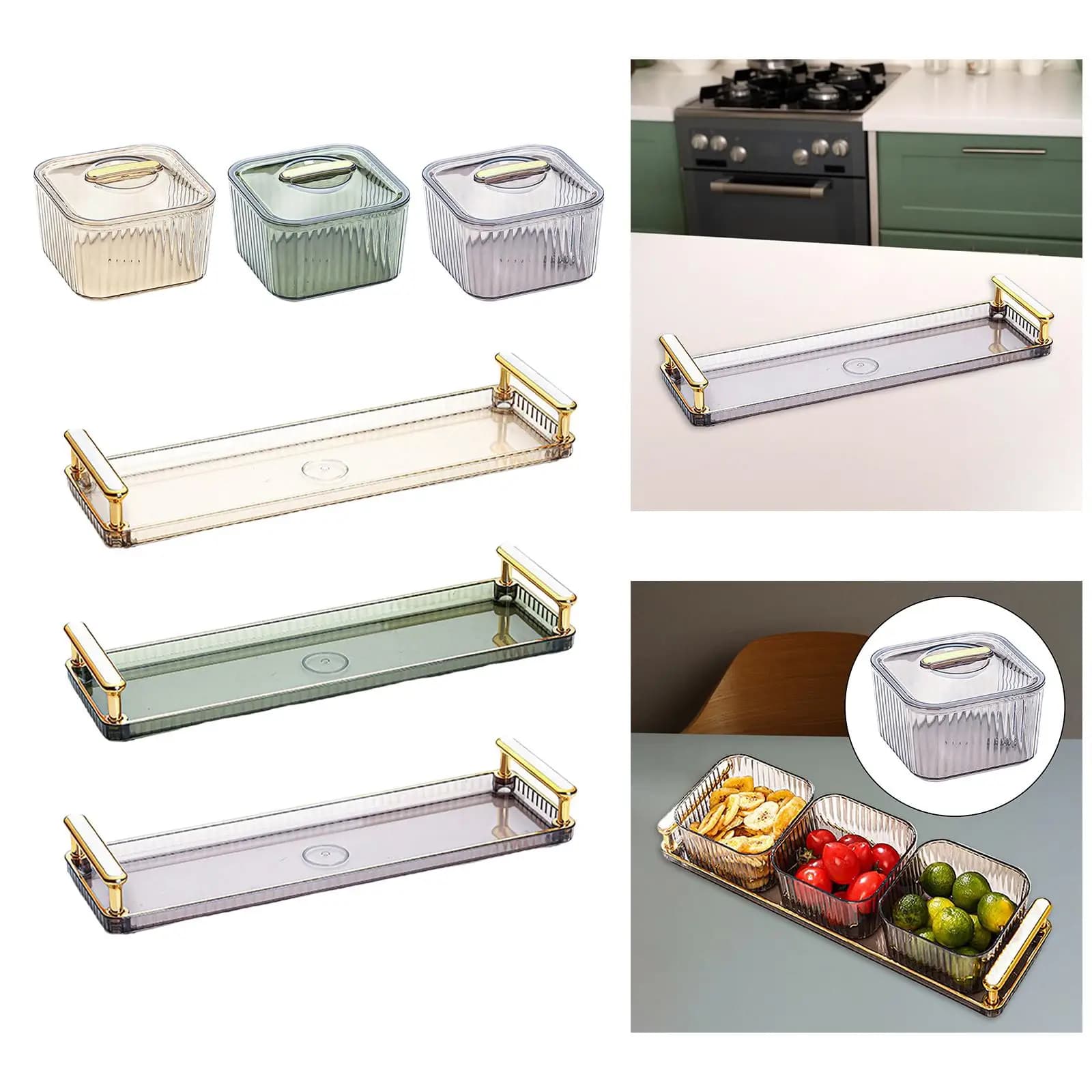 Contenitore per Antipasti, Vassoio Creativo Diviso per Servire, Scatola per Conservare Frutta Secca, Biscotti, Cupcake e Snack per il Soggiorno