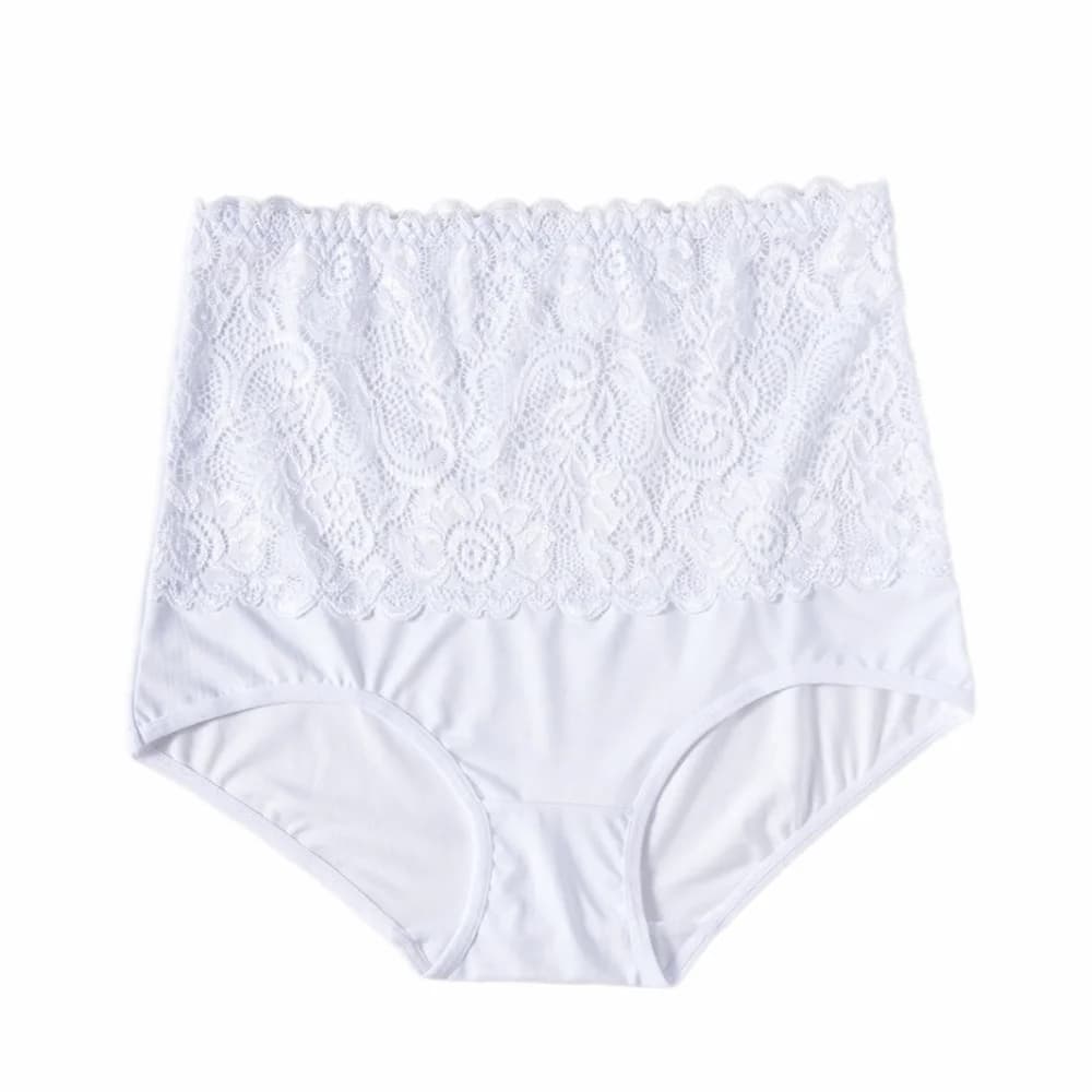 High Waist Lace Butt Lifter Briefs Tummy Control Belly Contracting Women Underwear Shapewear Waist Trainer