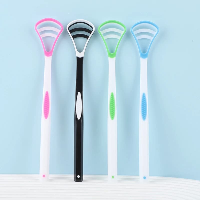 New Dual Uses Tongue Scraper Cleaners Reusable Oral Health Cleaning Brush Hygiene Care Toothbrush Mouth Fresh Breath Scraping