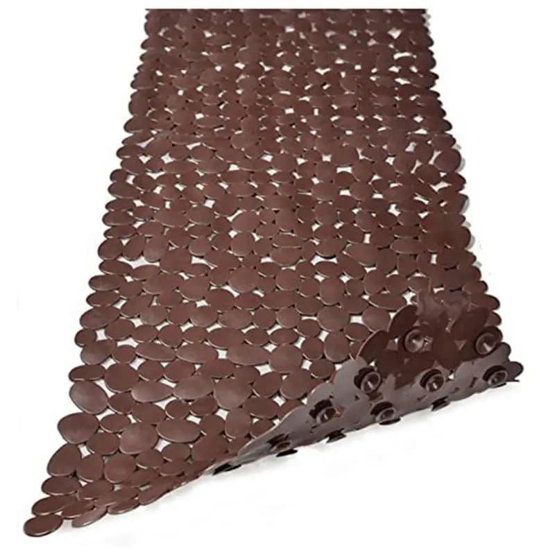 ABWZ-Pebble Tappetino da bagno antiscivolo per vasca da bagno, tappetino antiscivolo per vasca da bagno e doccia (marrone)