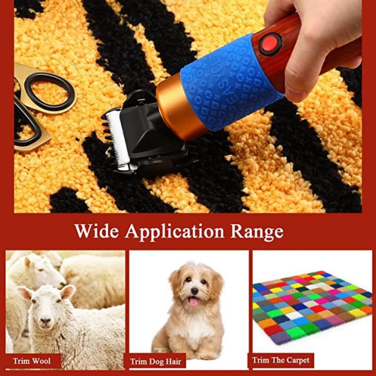 200W Tufting Carpet Trimmer Machine Set Scissors Tufting FAI DA TE Holes for mats/hook/tip EU Plug