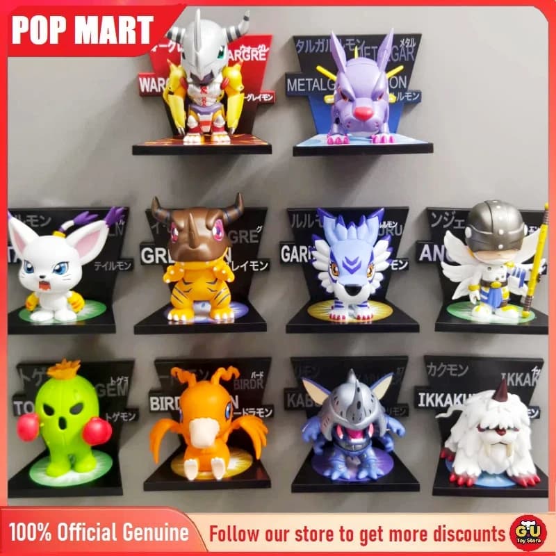Originale POP MART Digimon Adventure Series Magneti per frigorifero Scatola cieca Giocattoli Bambola Anime Figura Guess Bag Scatola misteriosa Ornamenti Regalo