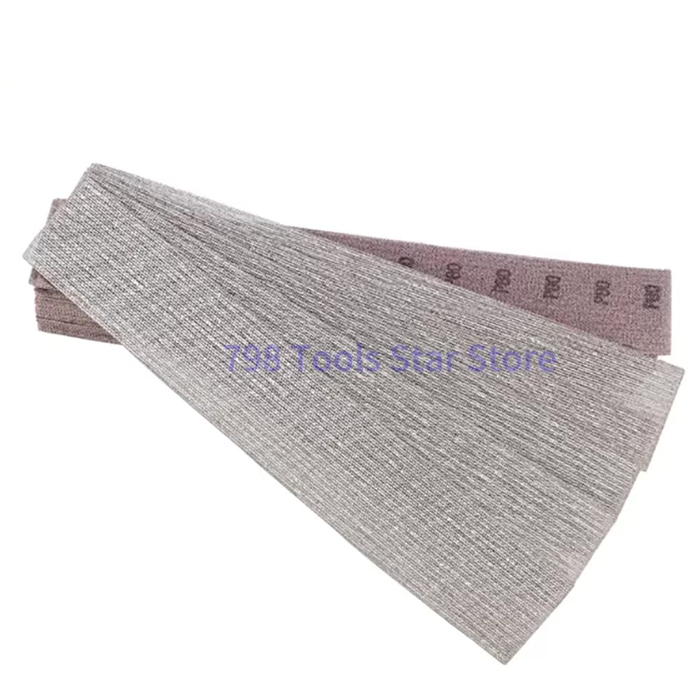 50PCS 70x420mm Mesh Dust Free Sanding Discs Hook & Loop Mesh Sandpaper for Car Drywall Metal Polishing & Grinding,80-800 Grit