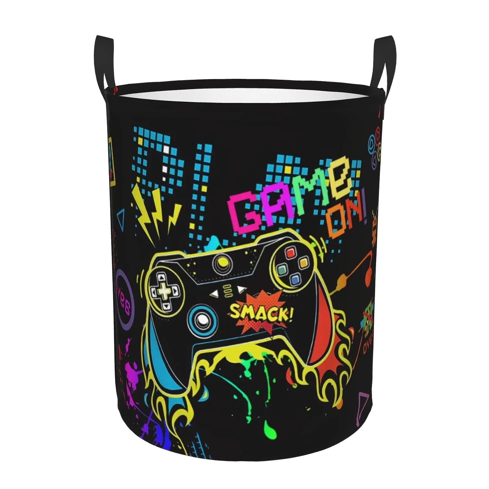 Foldable game controller Bed linen basket Player Bathroom Large bag holders University dorm Living room Organizer Toy container