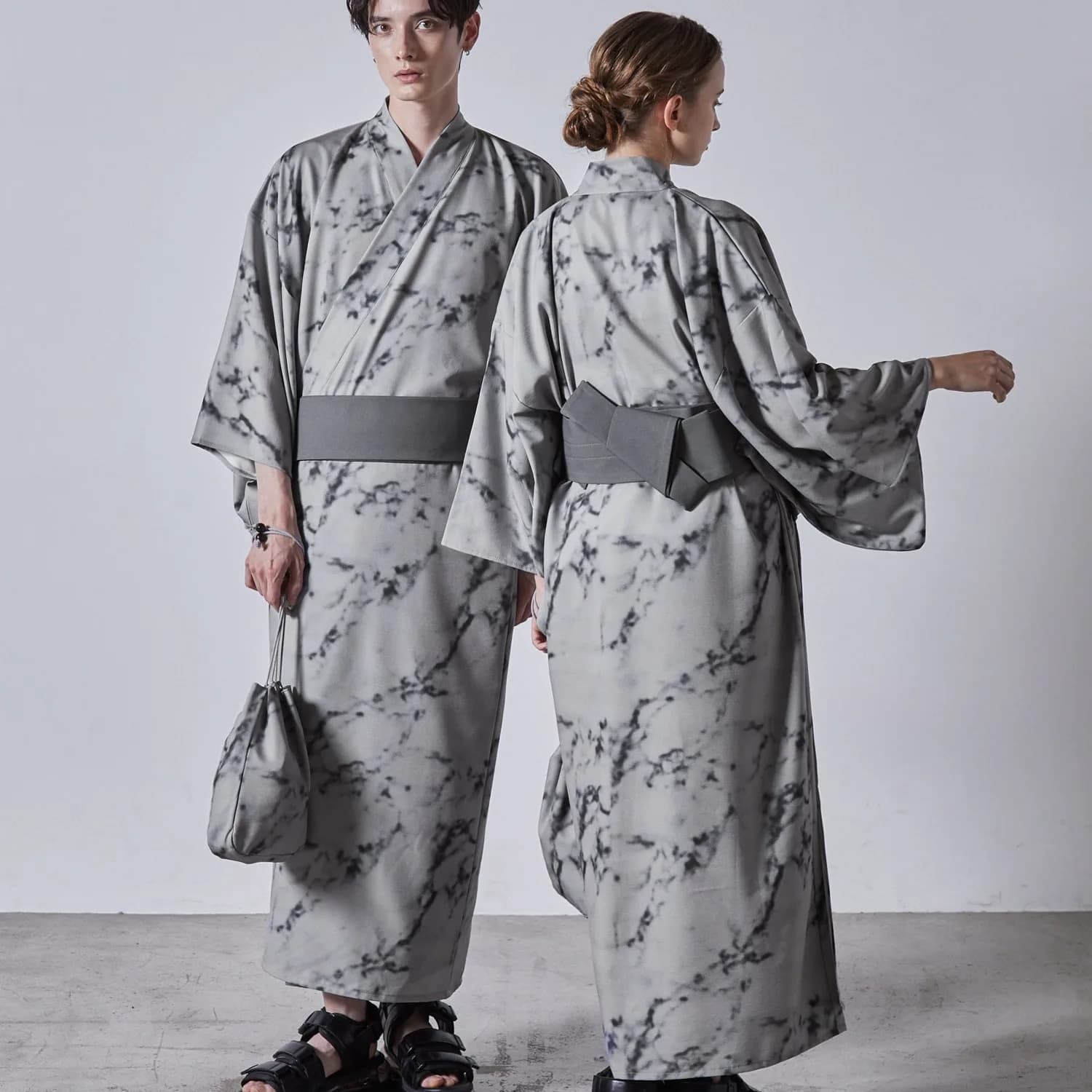 Couples Traditional Kimono Bathrobe Pure Cotton Fabric Travel Fireworks Festival Photography Kimono Women's Ethnic Wear
