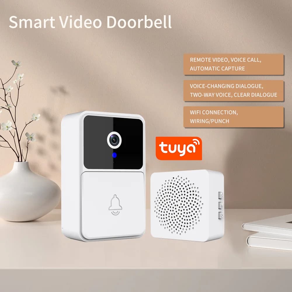 Tuya Smart Home Campanello video wireless esterno WIFI Telecamera per telefono esterno Videocitofono di sicurezza Visione notturna Comodo sicuro