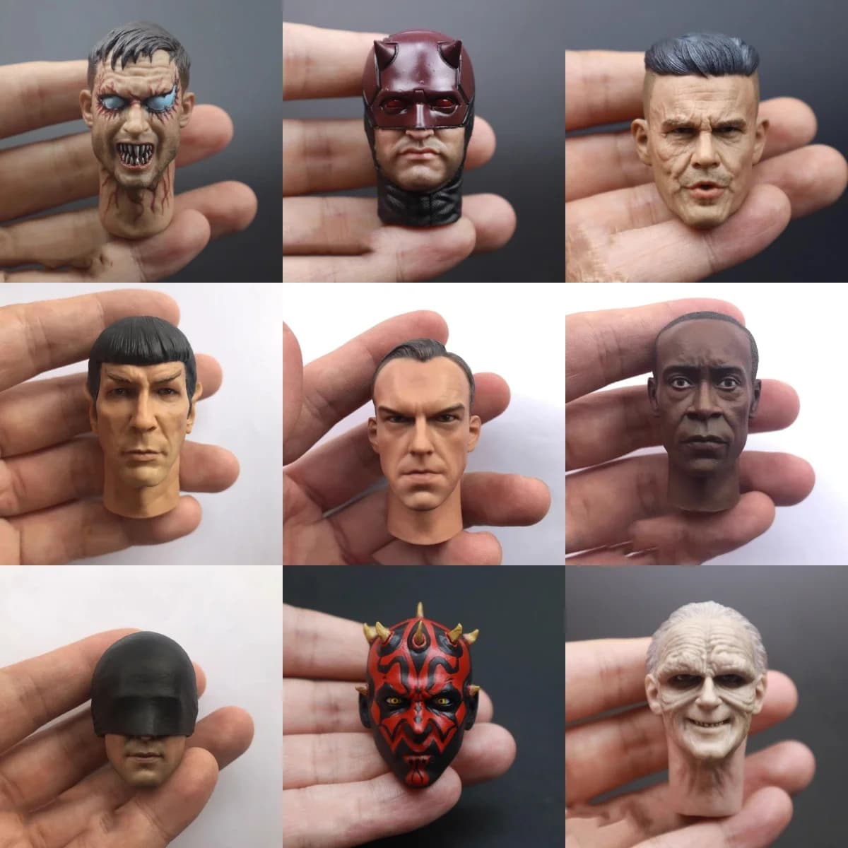 1/6 Film di fantascienza Villain Head Sculpt Horror Film Persone cattive Testa Giotta Modello per 12 pollici Action Figure Collection Regalo