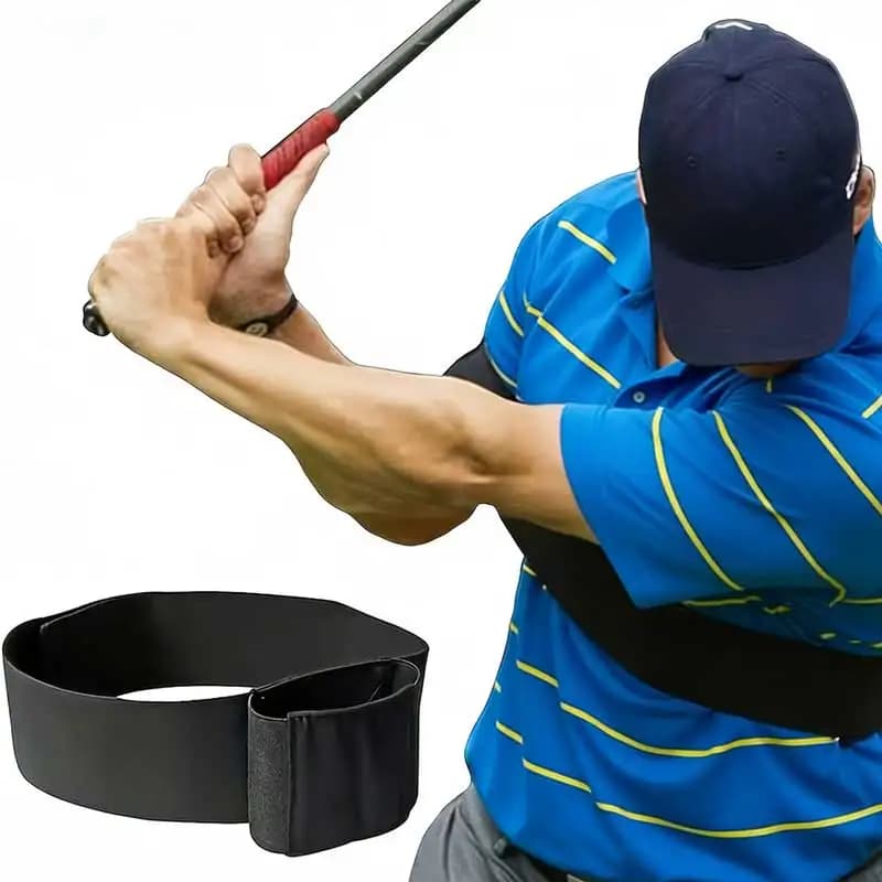 Golf Swing Training Aid Arm Posture Corrector Belt Swing Gesture Correction Band for Beginner Adjustable Elastic