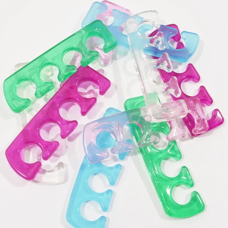 2 pz Morbido Silicone Dito Punta Separatore Manicure Pedicure Separatore Flessibile Unghie Dito Spacer Separazione Piastre Strumenti