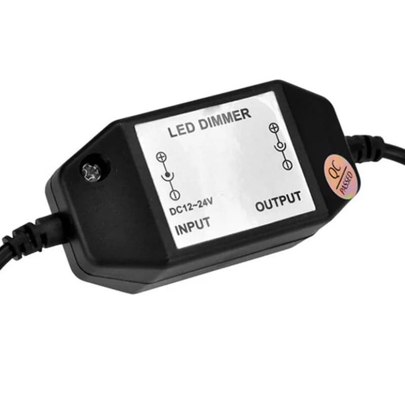DC 12V 24V LED Dimmer Switch Brightness Adjust Controller for 3528 5050 5730 5630 Single Color Strip Light Black White A1