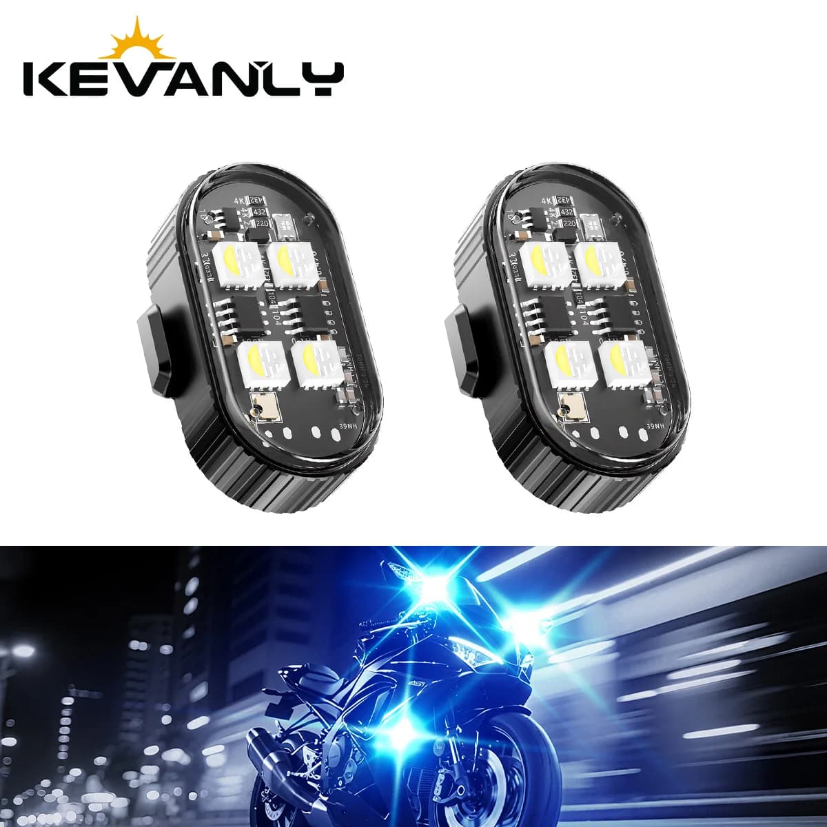 4/6in1 wireless remote control LED colored strobe light bike warning light aircraft anti-collision lamp signaling lamp