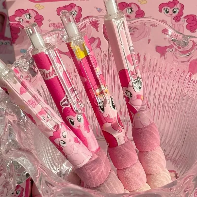 1 box cute gradient cover push-button gel pen pink ins style high aesthetic 0.5 student exam pen black pen, best holiday party