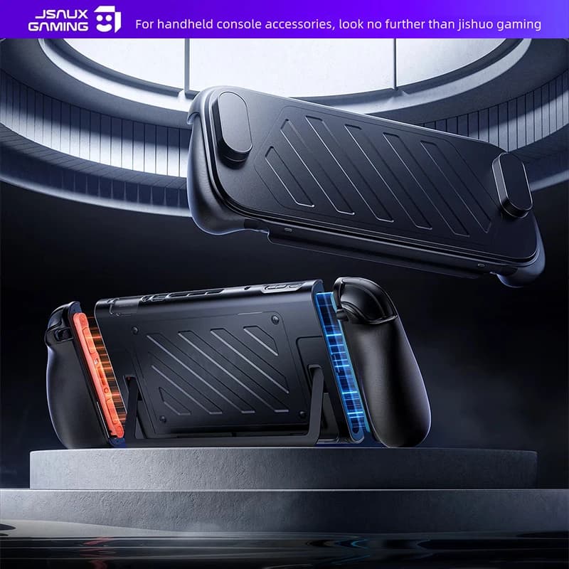 Custodia Protettiva JSAUX per Switch 2, Cover Completa con 10 Slot per Schede/Supporto/Cover Frontale Rimovibile, Accessori Gioco Joycon NS2