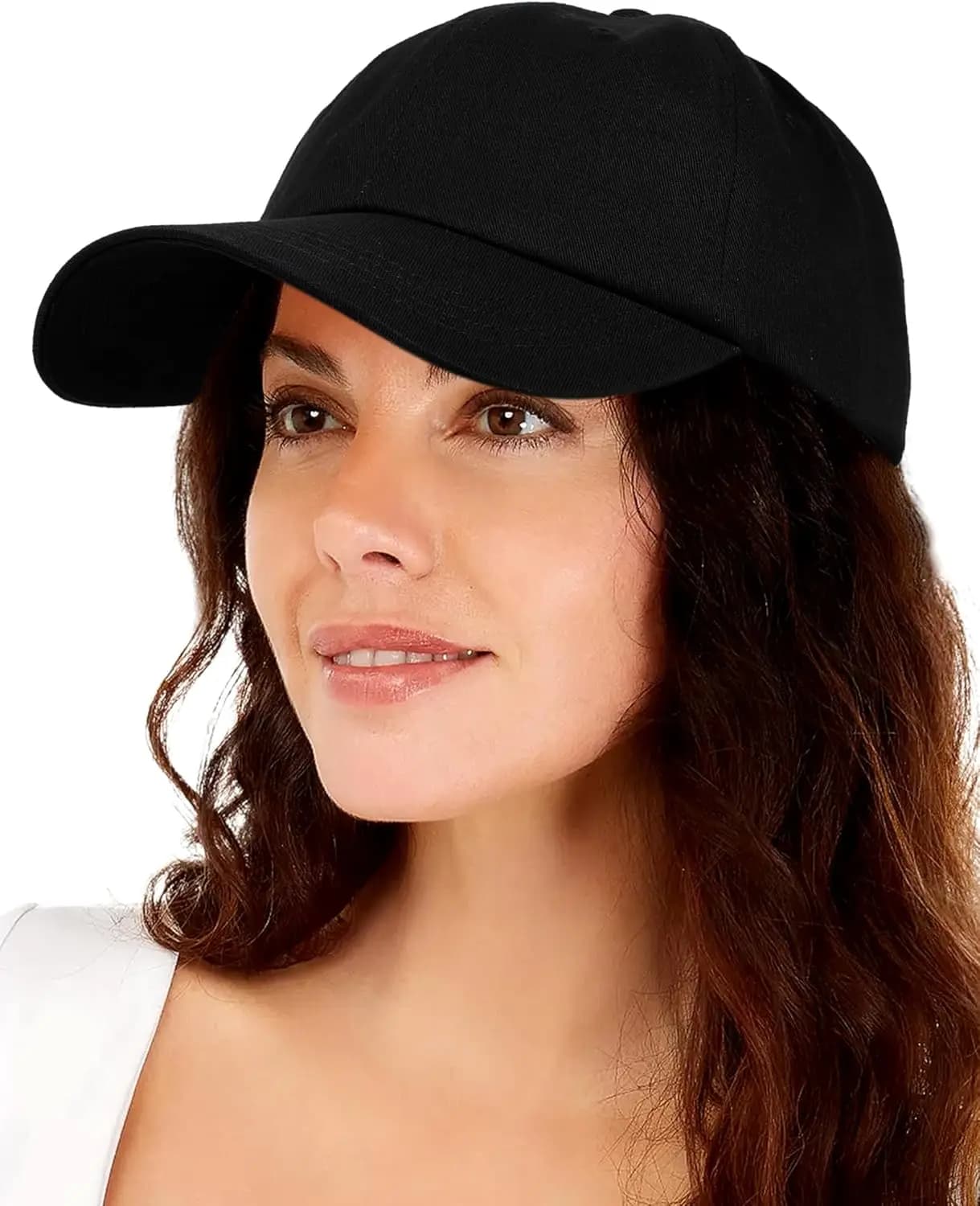Cappellino da Baseball da Donna con Fodera in Raso, Rivestimento in Seta, Cotone Lavato, Non Strutturato, Stile Vintage Dad Hat