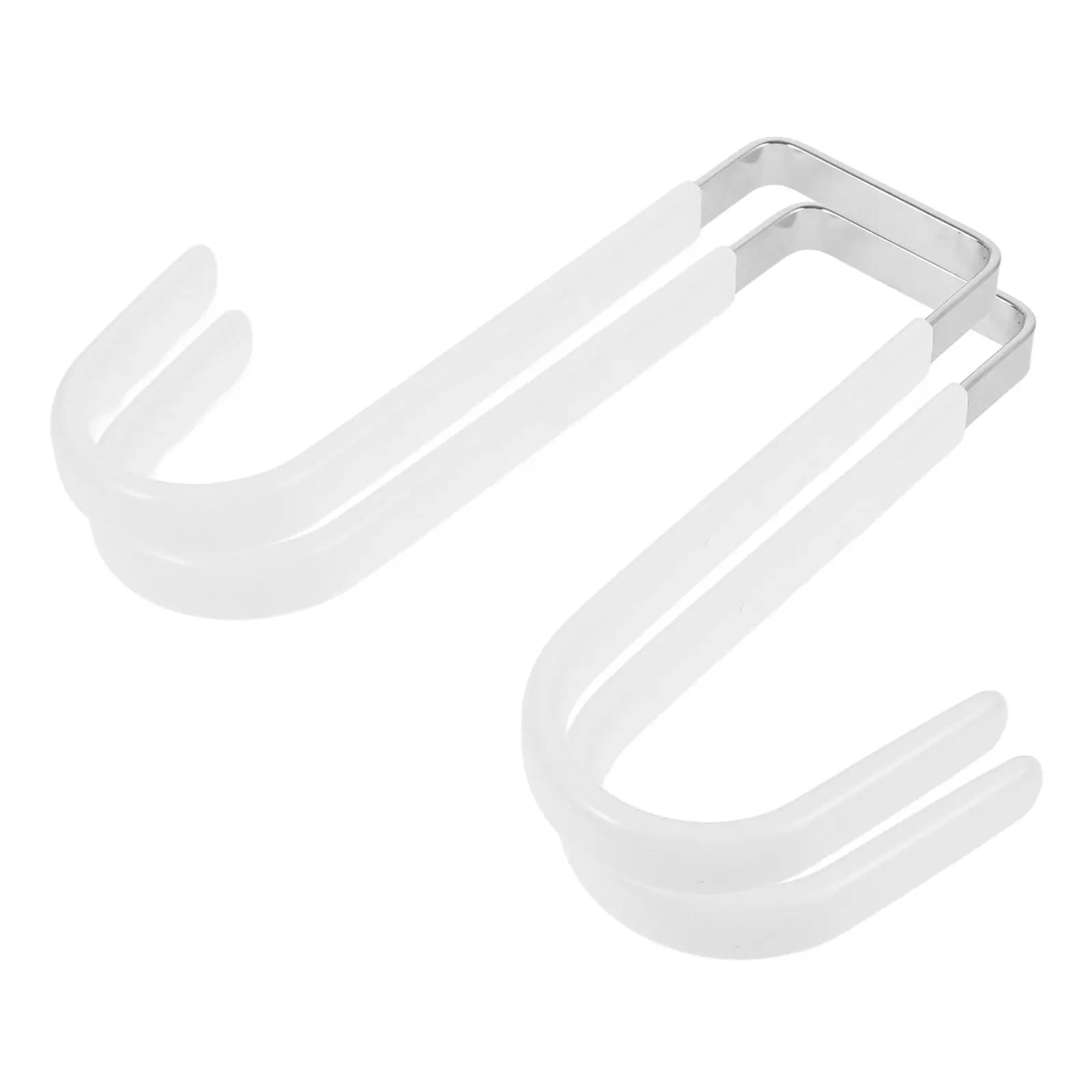 2Pcs Door Back Hooks No Drilling Required Heavy Duty Over The Door Hanger for Clothes Towels Utensils Hats Bedroom Living Room