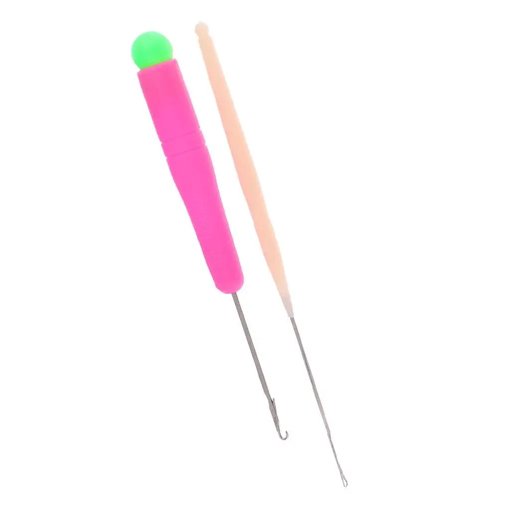 2 pezzi/set uncinetto gancio di chiusura aghi per tessitura per capelli micro treccia Dread Lock