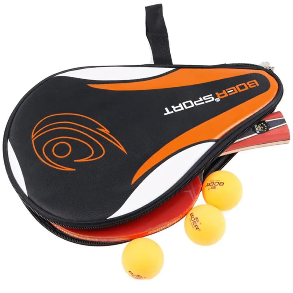 30x19cm Table Tennis Racket Bat Bag Black/blue Oxford Cloth Sponge Ping Pong Rackets Case For Blade Paddle Balls Storage
