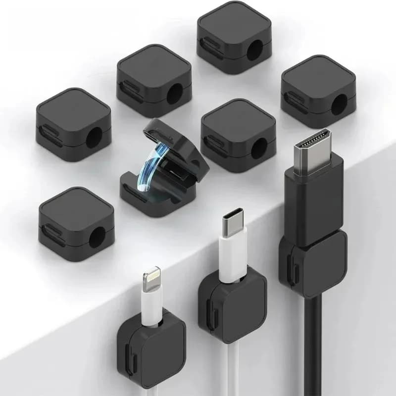Cavo del telefono Cavo di ricarica Supporto per clip Fibbia magnetica Spina Organizzatore Supporto per auto da tavolo Dispositivo ordinato per cavo dati Home Office Travel