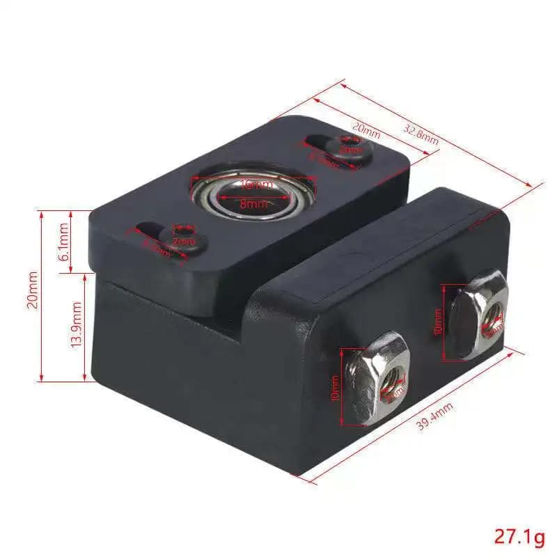 Accessorio per stampante 3D: staffa di fissaggio per vite di comando T8 dell'asse Z aggiornata - Fissaggio regolabile del cuscinetto in lamiera e modellata ad iniezione
