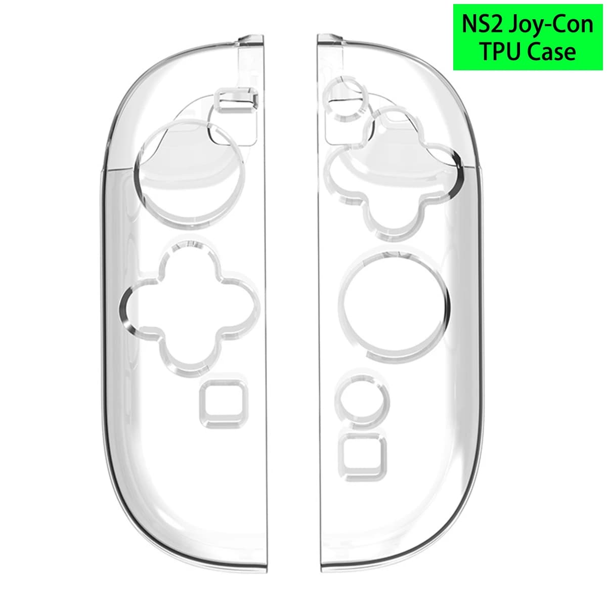 Transparent TPU Case for NS2 JoyCon, Soft Anti-Scratch Switch-2 JoyCon TPU Case, Anti-Fall Protection Switch2 JoyCon Case