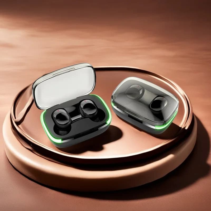 Bluetooth earphones Y60 5.1 TWS, wireless headphones with LED display, stereo headphones with touch control, noise reduction