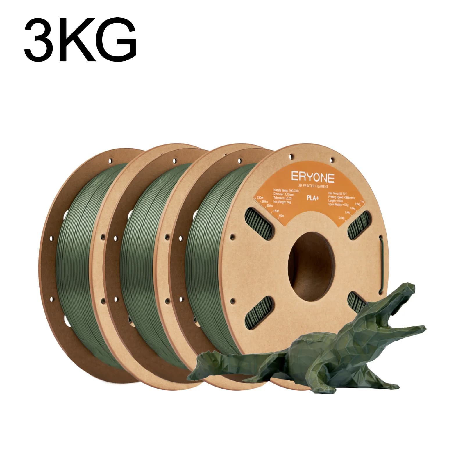 Filamento ERYONE 3KG PLA+ 1.75mm +/-0.03mm, Filamento per Stampante 3D PLA Plus PLA+