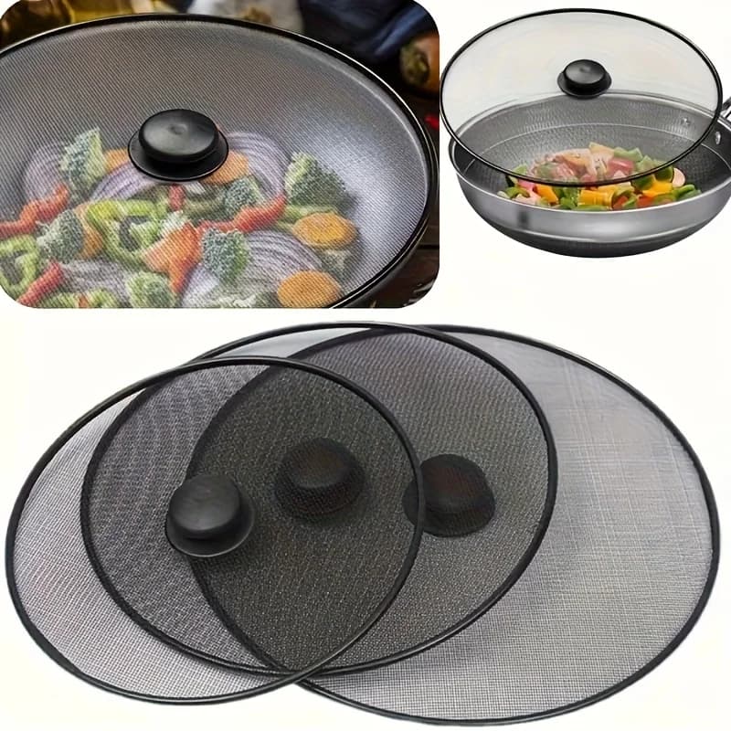 Set of 3 Anti-Frame Covers, Stainless Steel Protection for Cooking