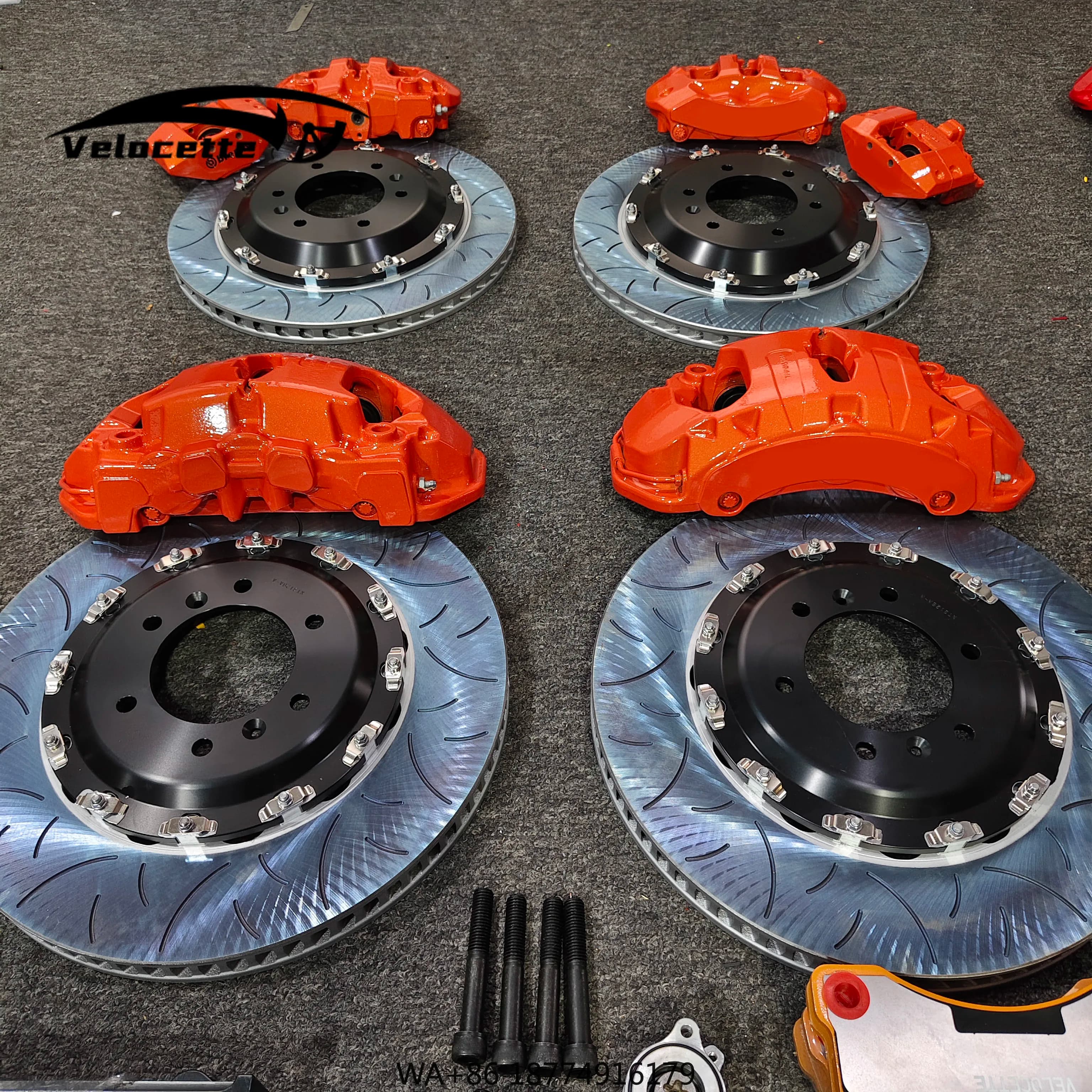 Kit Brakes Front Beams 6 Pistons Disco 380-410mm for Circles 19/20 Inches Cooling System for Shelby GT500 C7