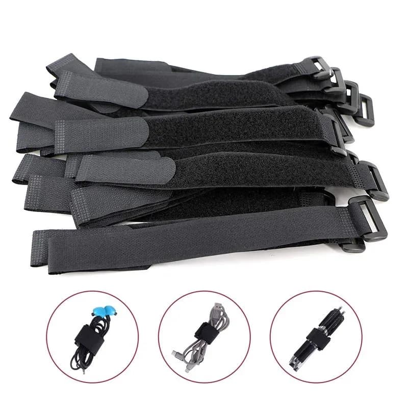 15PCS 2.5 centimetri di Larghezza Nylon Fibbia Inversa Cinghia Fascette Fascette Nastro di Fissaggio Autoadesivo Gancio Anello Nastro Cinghia Linea Appiccicosa Finitura