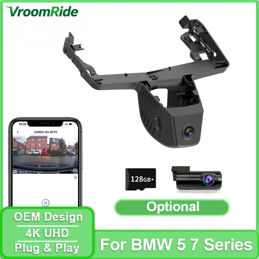 Per BMW Serie 5 7 i5 i7 G60 G61 G70 G73 2022 2023 2024 2025 Dash Cam 4K Anteriore e Posteriore DVR Plug and Play Registratore Video Wifi