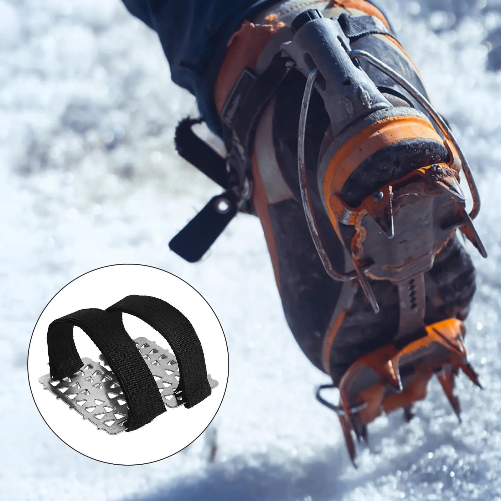 Shoe Ice Grippers Non Slip Winter Traction Spikes for Adults Kids Boots Hiking Fishing Snow Walking