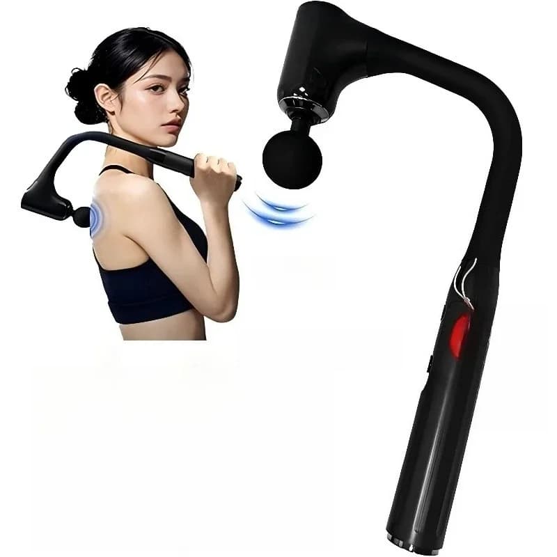 Vibrant massage pad for deep tissues and muscle band for the back of the body
