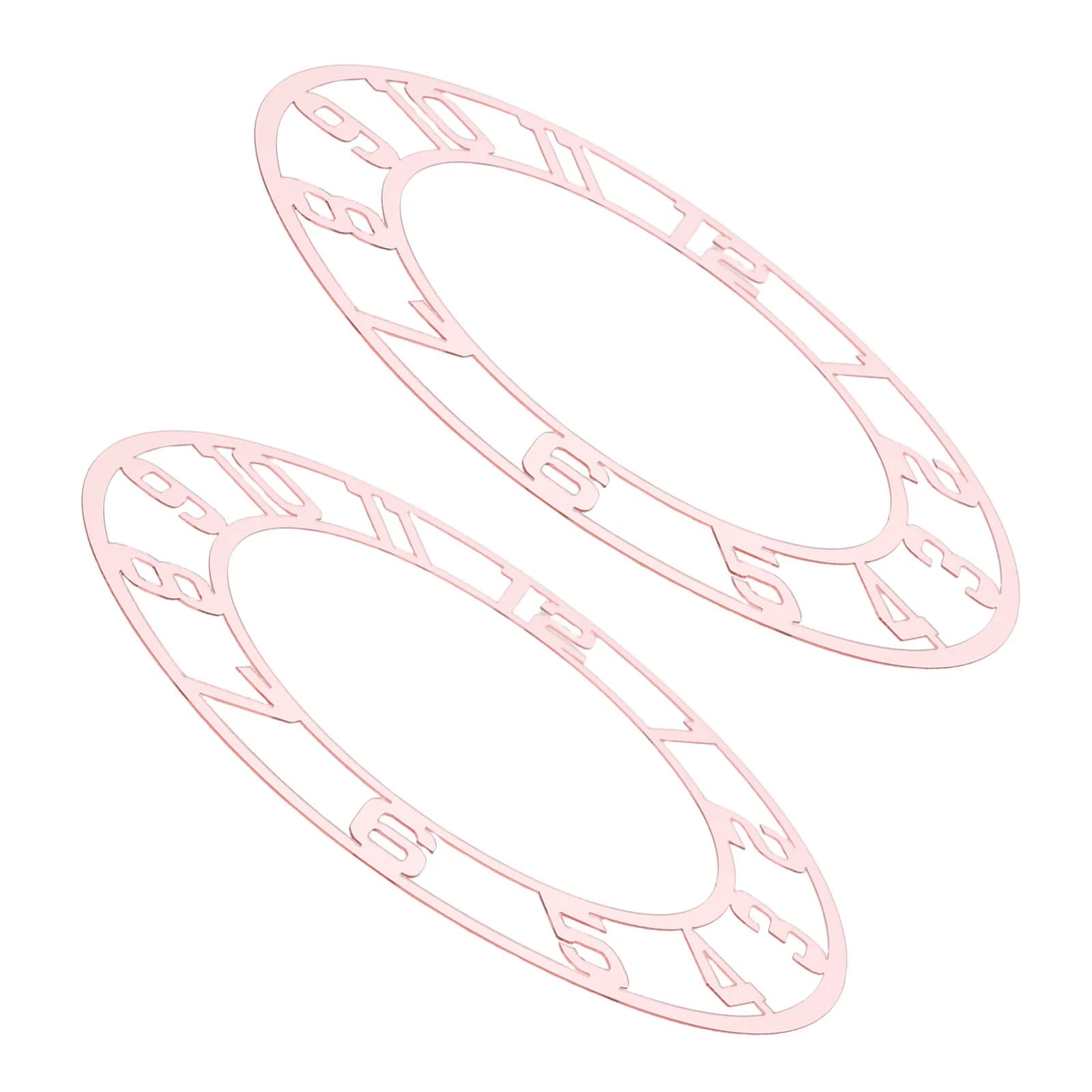 2 Pieces Round Mirror Stickers for Watch with Arabic Numerals, Self-adhesive Acrylic Wall Decoration for Home