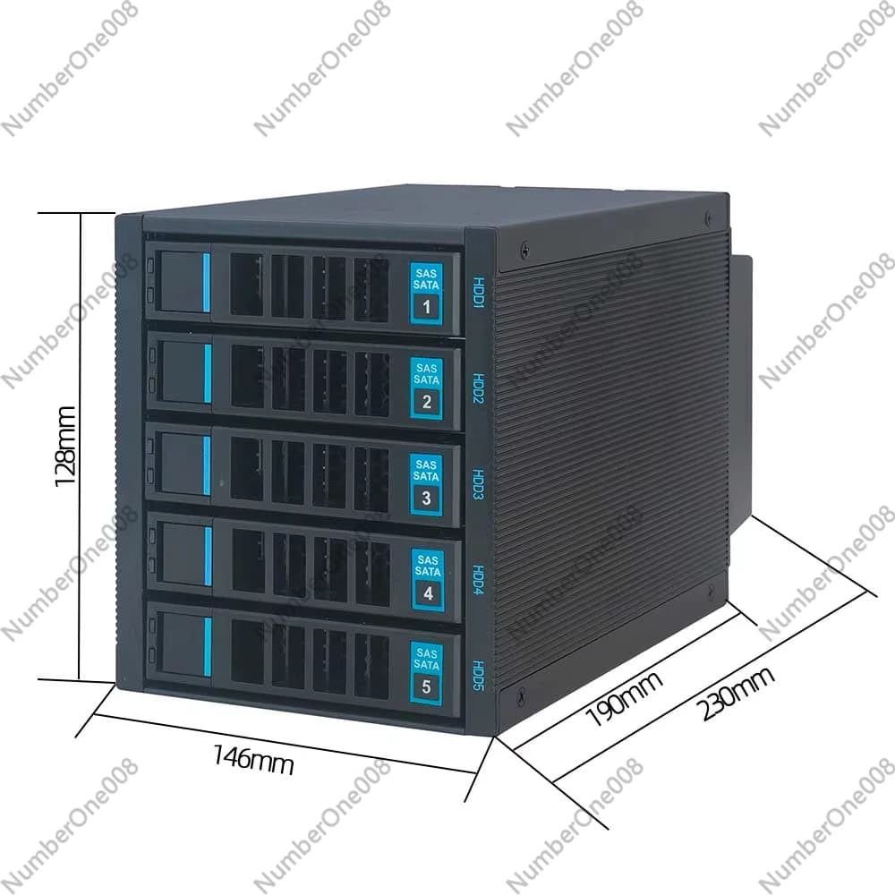 Case Server NAS Modulare a 5 Bay, Rack 3U/4U, Adattatore Modulare per 3*5.25 CD e 5*3.5 HDD, NAS a 5 Bay per HDD da 3.5