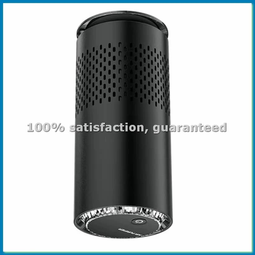 USB Ion Generator Air Purifier with HEPA Filter for Auto, Odori and Formaldeide Removal, Black-FABY Electric Deodorant