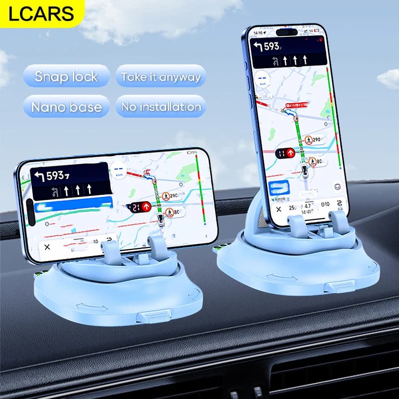 Supporto per telefono da auto Lcars, supporto girevole per cruscotto, supporto adesivo antiscivolo per navigazione in auto, accessori per interni auto