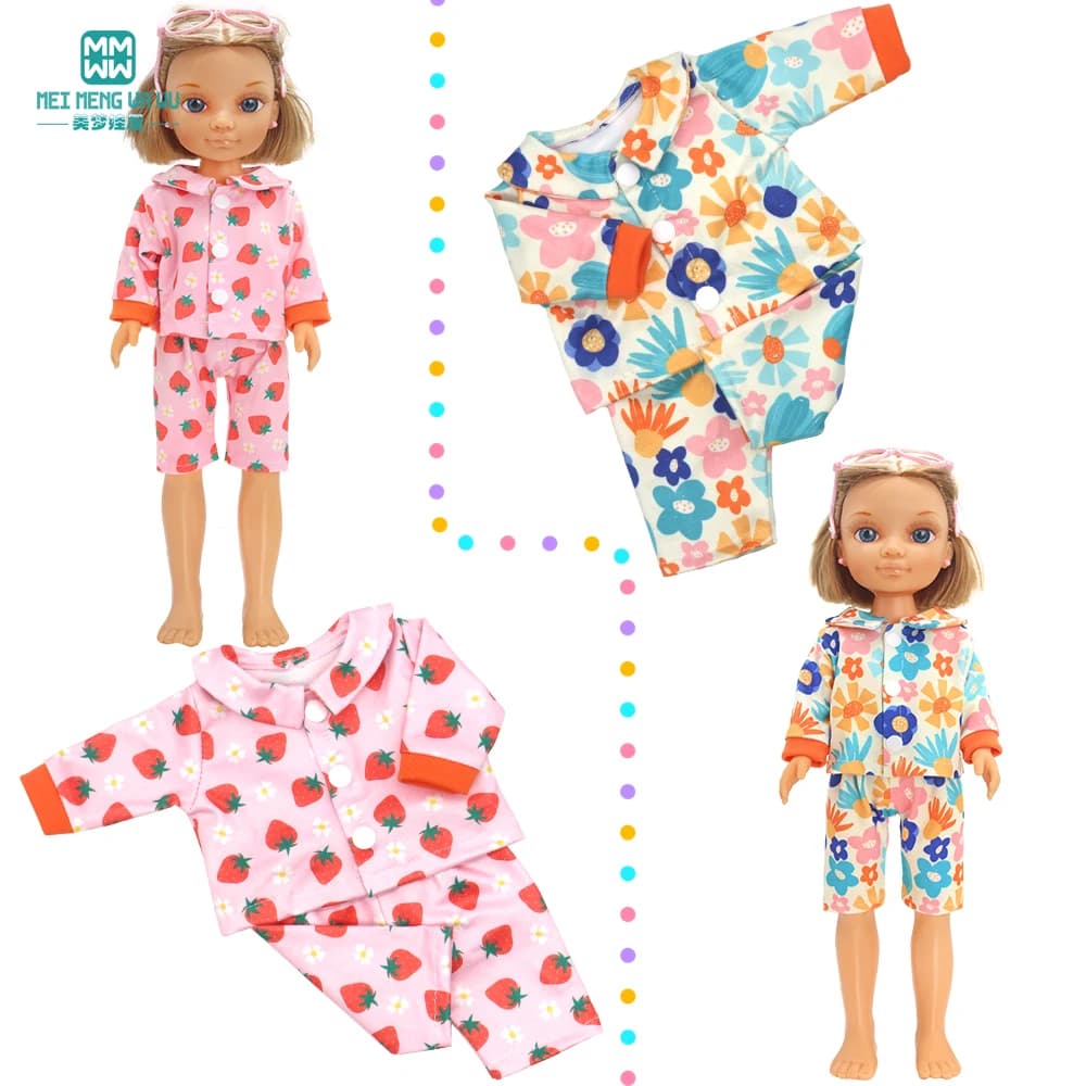 Adatto ai vestiti per bambole da 30-40 cm Nenuco Nancy Accessori per bambole Set di t-shirt con fiocco alla moda