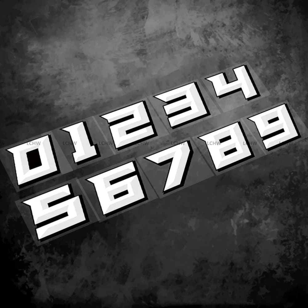 Motorcycle Racing Number Sticker Bike Body Fuel Tank Helmet Cycling Decal Car Styling