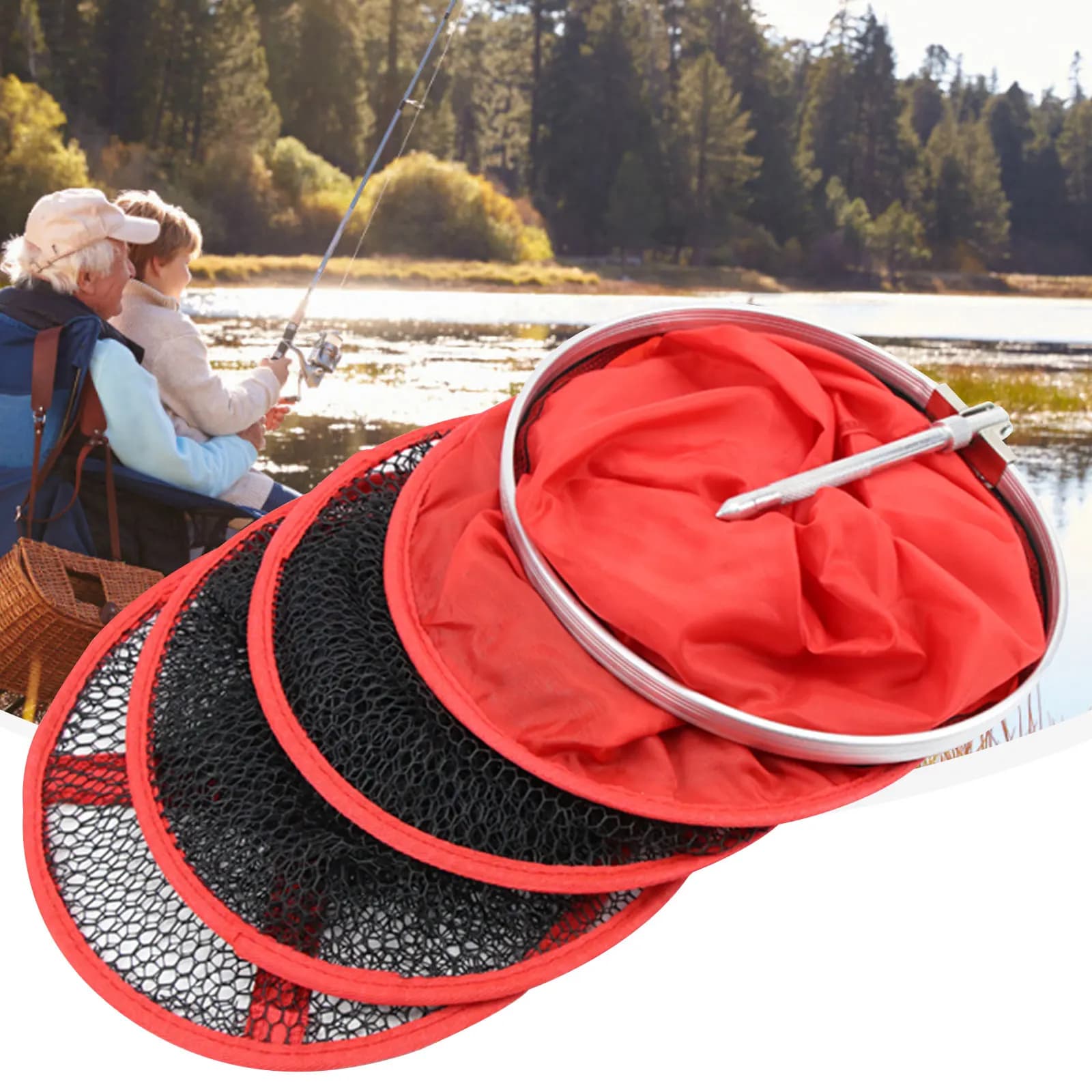 Kit Gabbia per Reti da Pesca in Alluminio Rinforzata Pieghevole