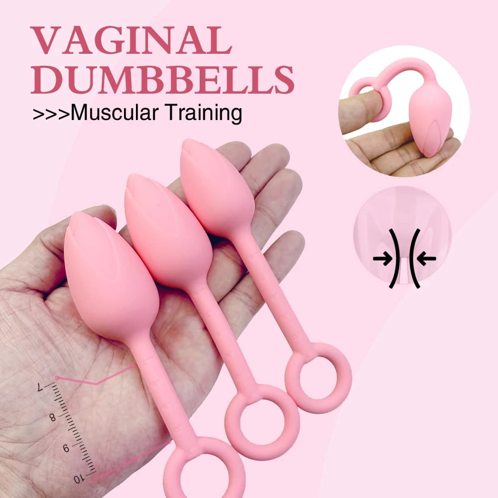 1 pcs, flower-shaped silicone handlebars with ball scale for vaginal muscle workout butt plug adult sex toys