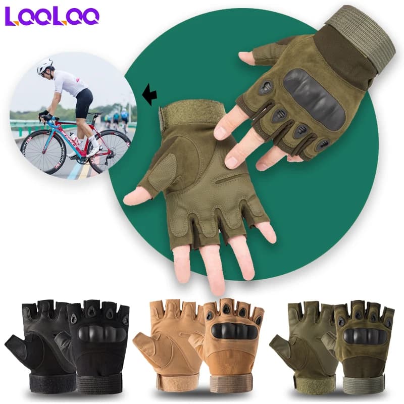 1 pair of half finger gloves for gym fitness woman man, fingerless cycling gloves bike, bodybuilding accessories