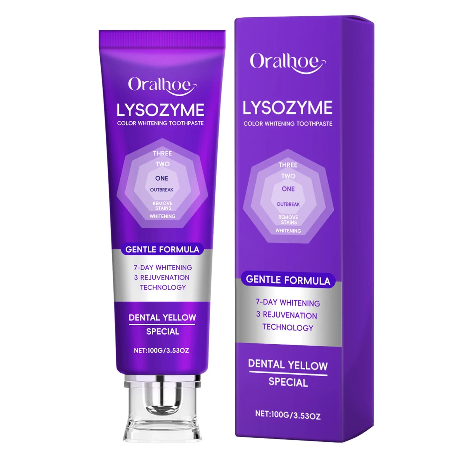 Dentifricio Viola 100g for Whitening Tooths, Deep Cleaning for Men and Women