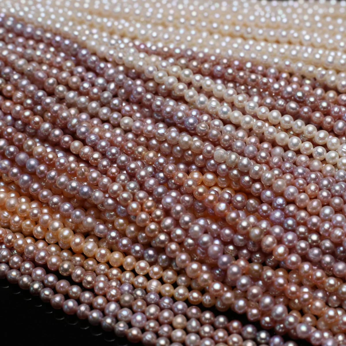 Perle d'acqua dolce naturali 4-5mm AAAA piccole perle rotonde bianche viola gioielli per realizzare accessori per braccialetti collana fai da te regalo