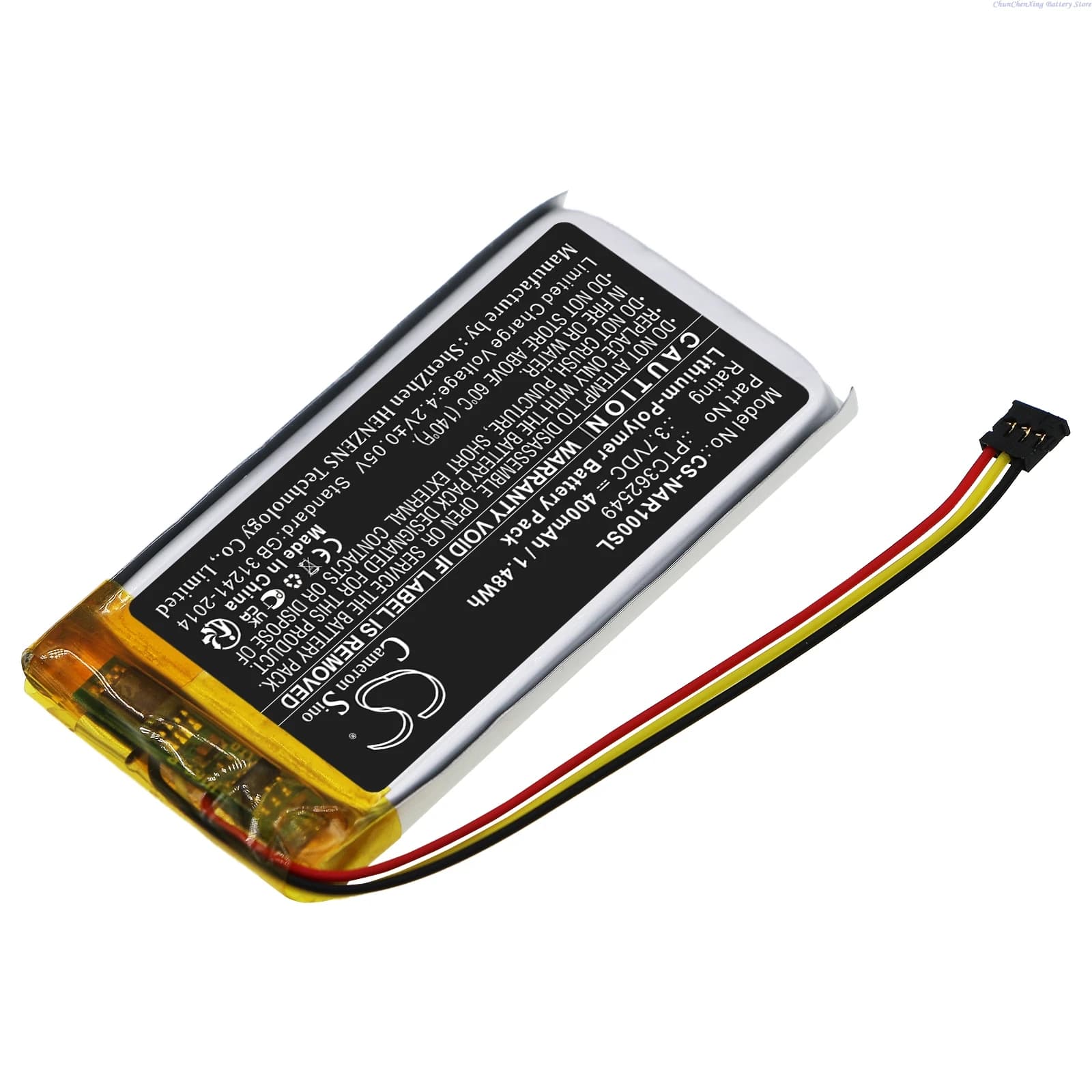 Cameron Sino 3.7V 400mAh Replacement Home Security Camera Battery PTC362549 for Arlo Wired Video Doorbell AVD1001-100NAR