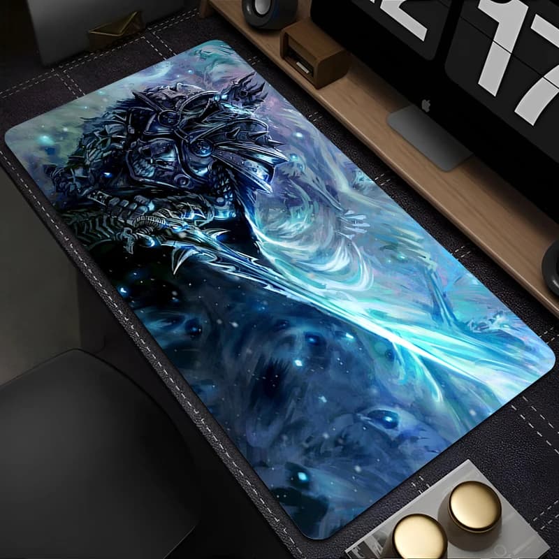 World of Warcraft Lich King Mouse Pad PC HD Anime Accessori da gioco Tastiera Mousepad Laptop XXL Armadietto da gioco Tappetino da scrivania Tappeto