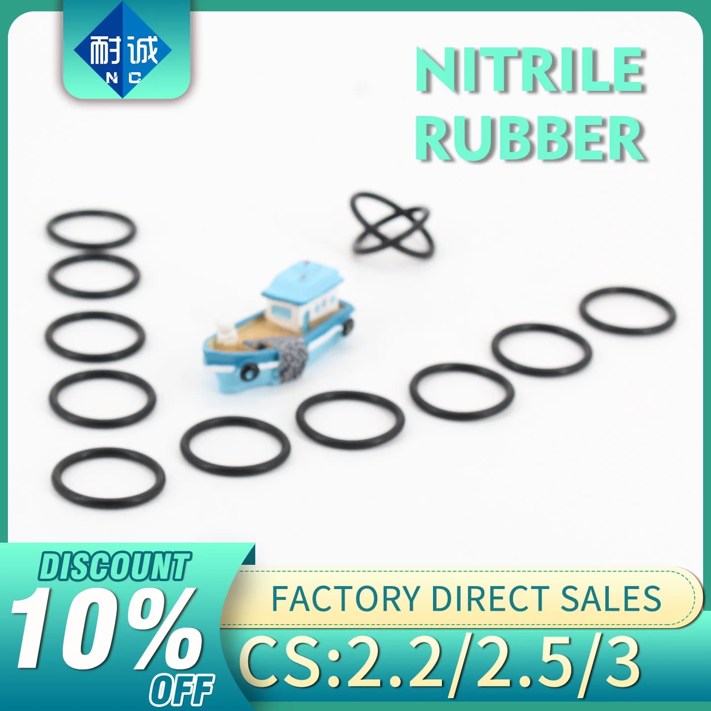 Guarnizione O-ring in gomma nitrilica NBR CS 2.2/2.5/3mm Guarnizione rondella di tenuta resistente all'usura e impermeabile, commercio all'ingrosso all'ingrosso