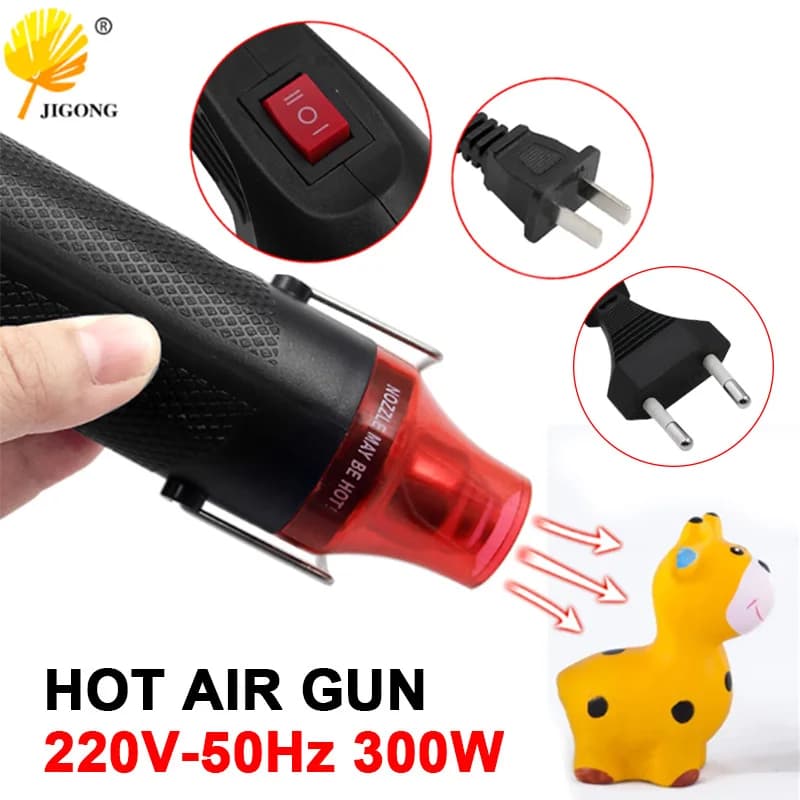 Nuova pistola ad aria calda a temperatura regolabile 220V 50HZ 300W spina ue spina cinese essiccatore per saldatura fai da te Mini ventilatore per tubo termoretraibile artigianale