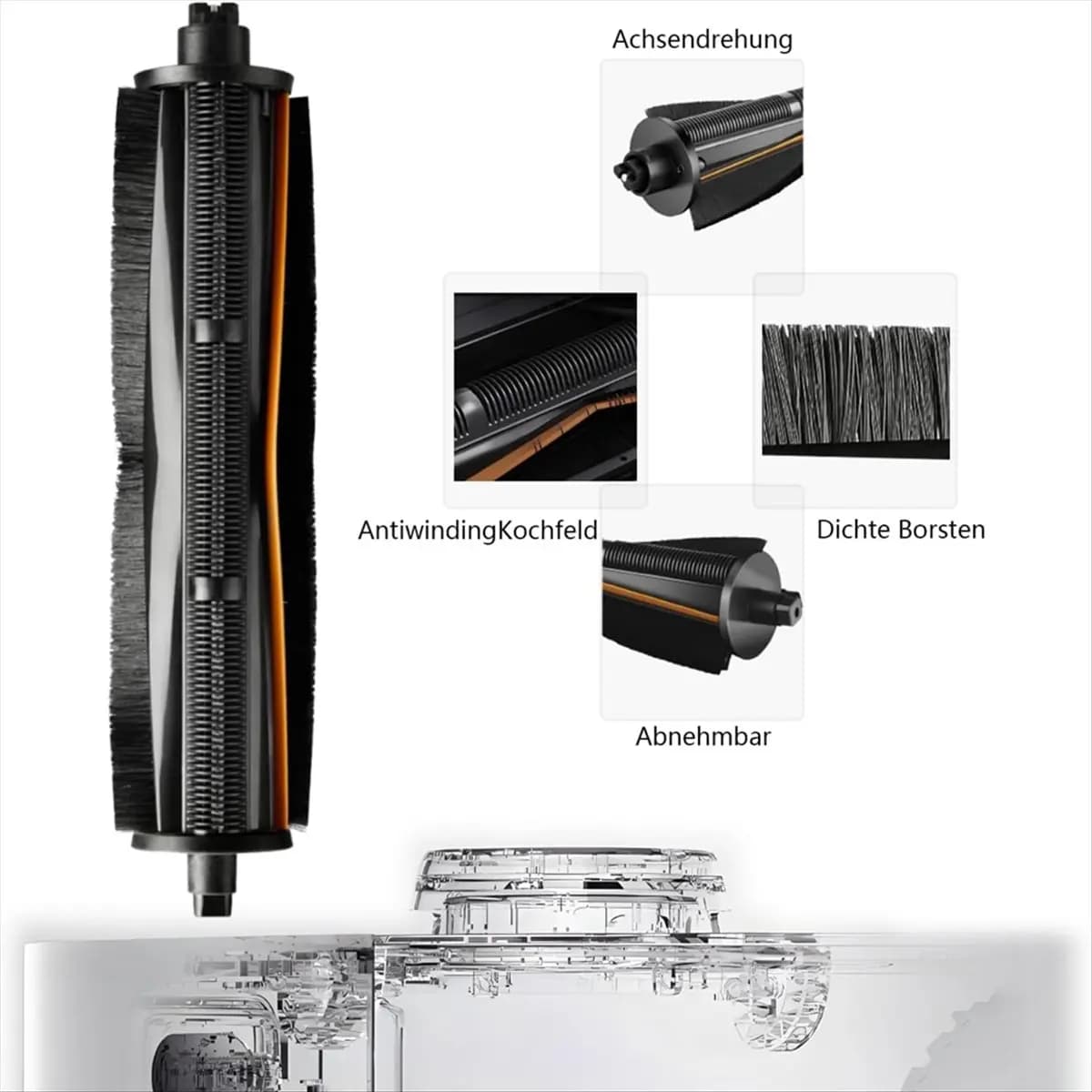 A764U Aug. Tricut Brush for X40 Ultra / X30 Ultra / S30 Ultra / S30 Pro Ultra / L40 Ultra / L30 Ultra Vacuum Cleaner Parts